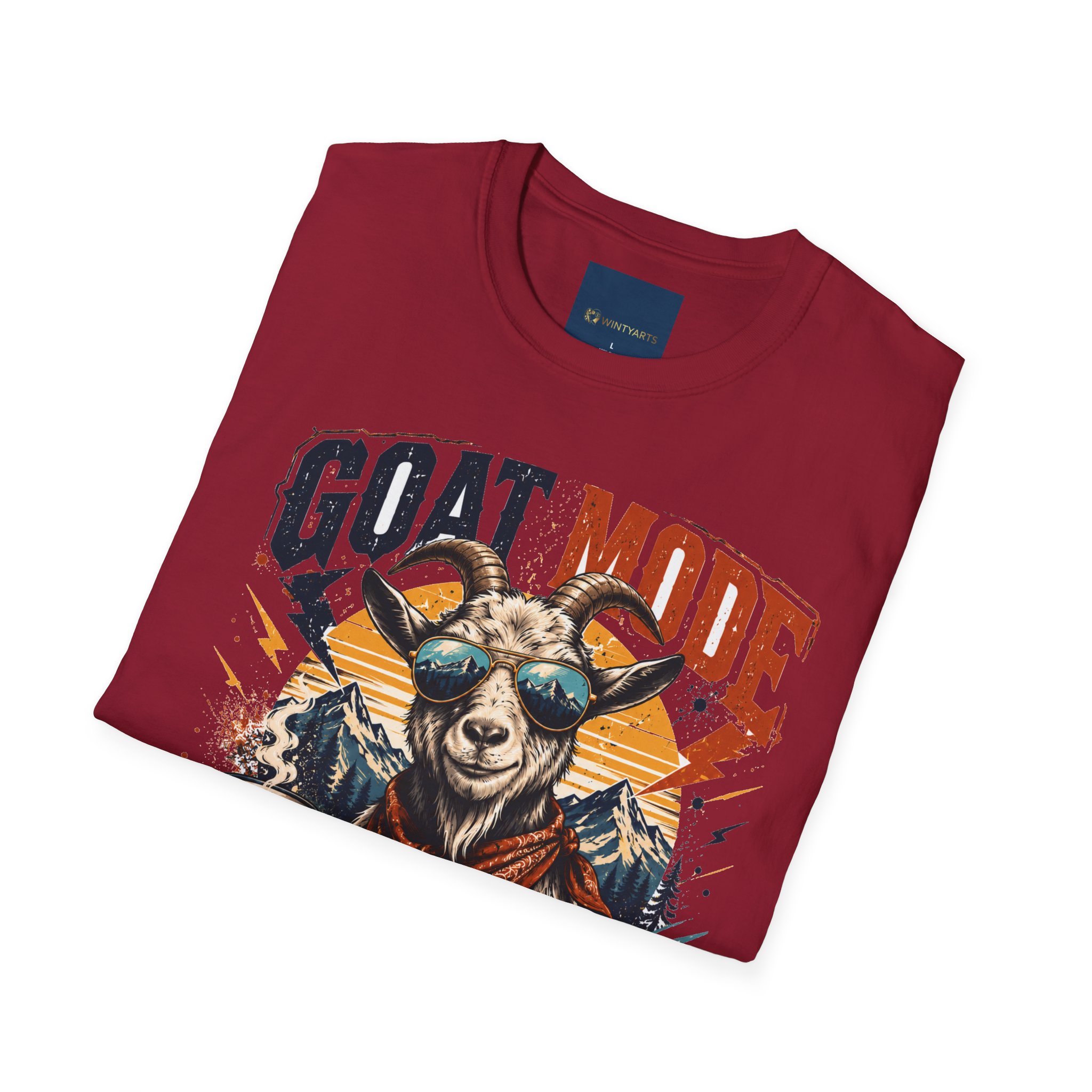 Goat Mode T-Shirt — Goat mode powered by caffeine and bad decisions - Image 5