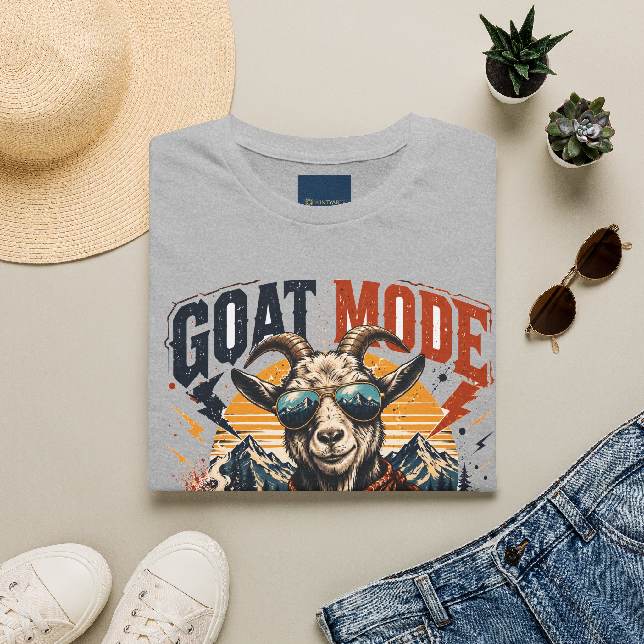 Goat Mode T-Shirt — Goat mode powered by caffeine and bad decisions - Image 17