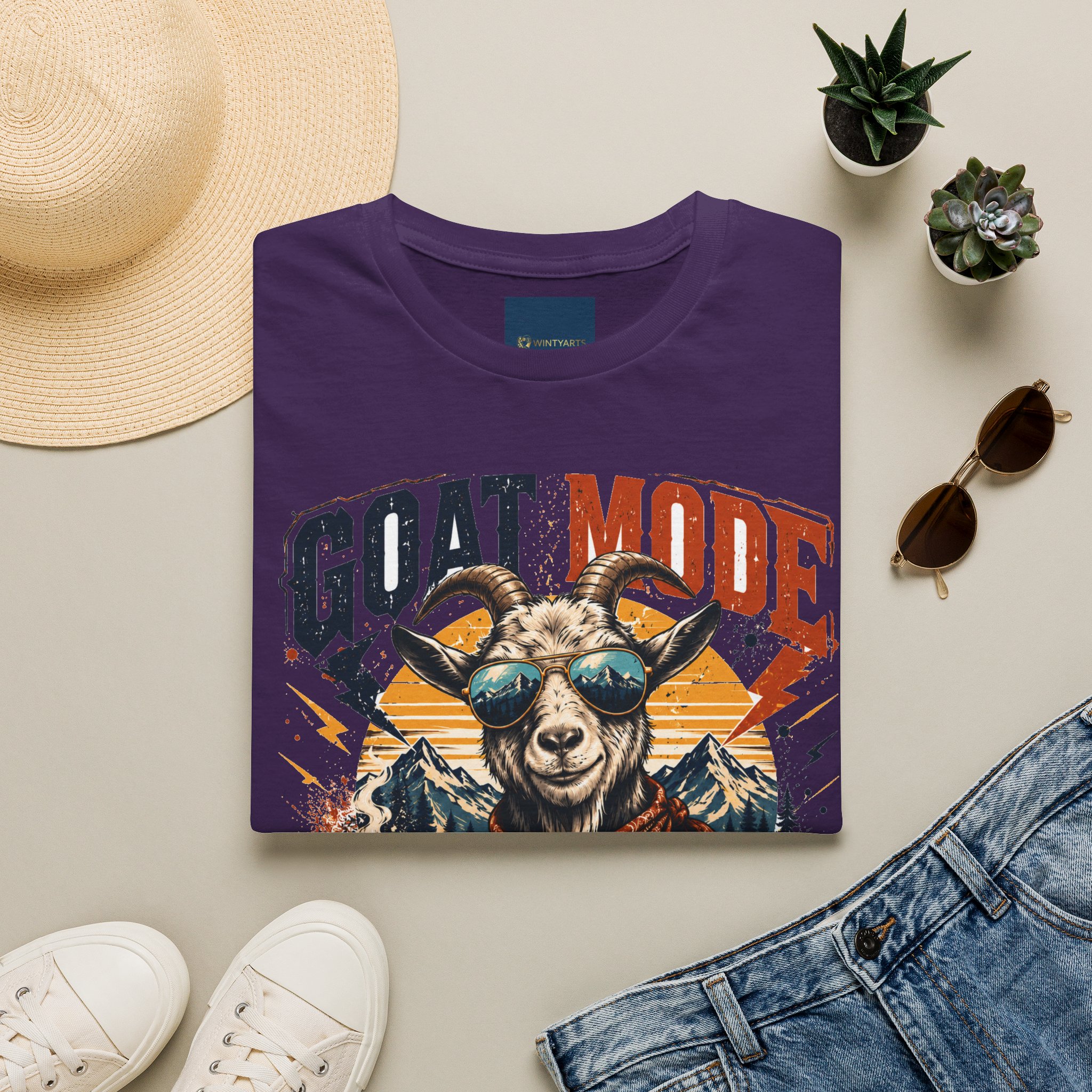 Goat Mode T-Shirt — Goat mode powered by caffeine and bad decisions - Image 11