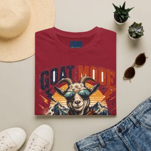 Goat Mode T-Shirt — Goat mode powered by caffeine and bad decisions
