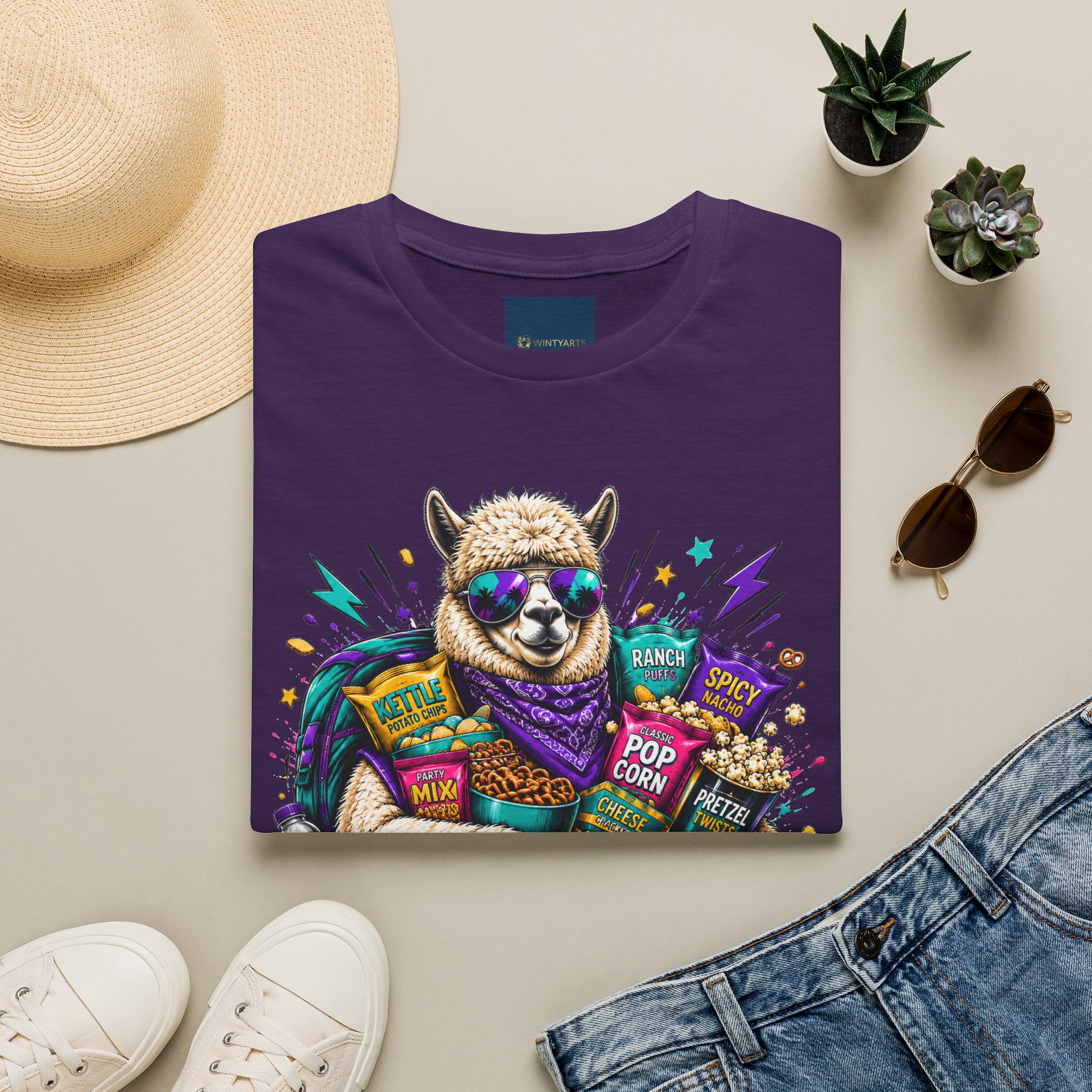 Alpaca T-Shirt — Alpaca the snacks you bring the drama - Image 25