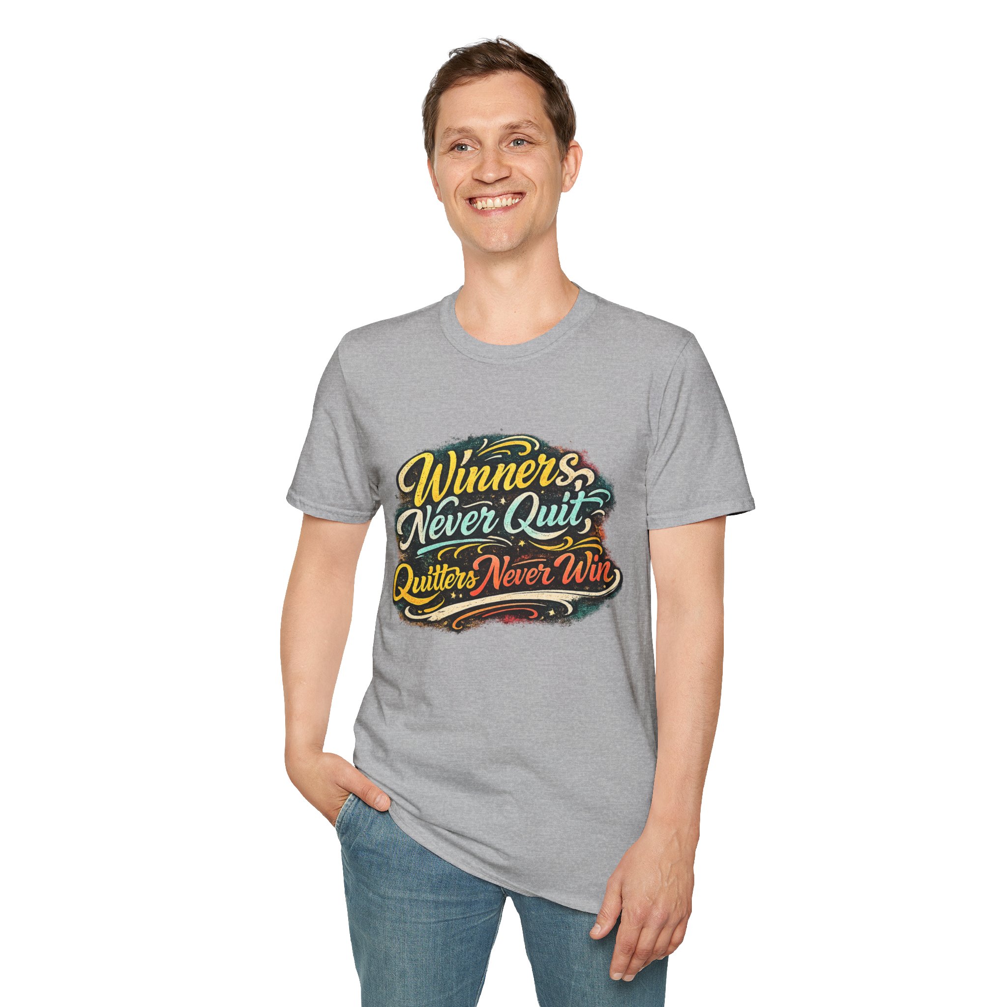 Winners Never Quit T Shirt — Winners Never Quit Never Win - Image 6