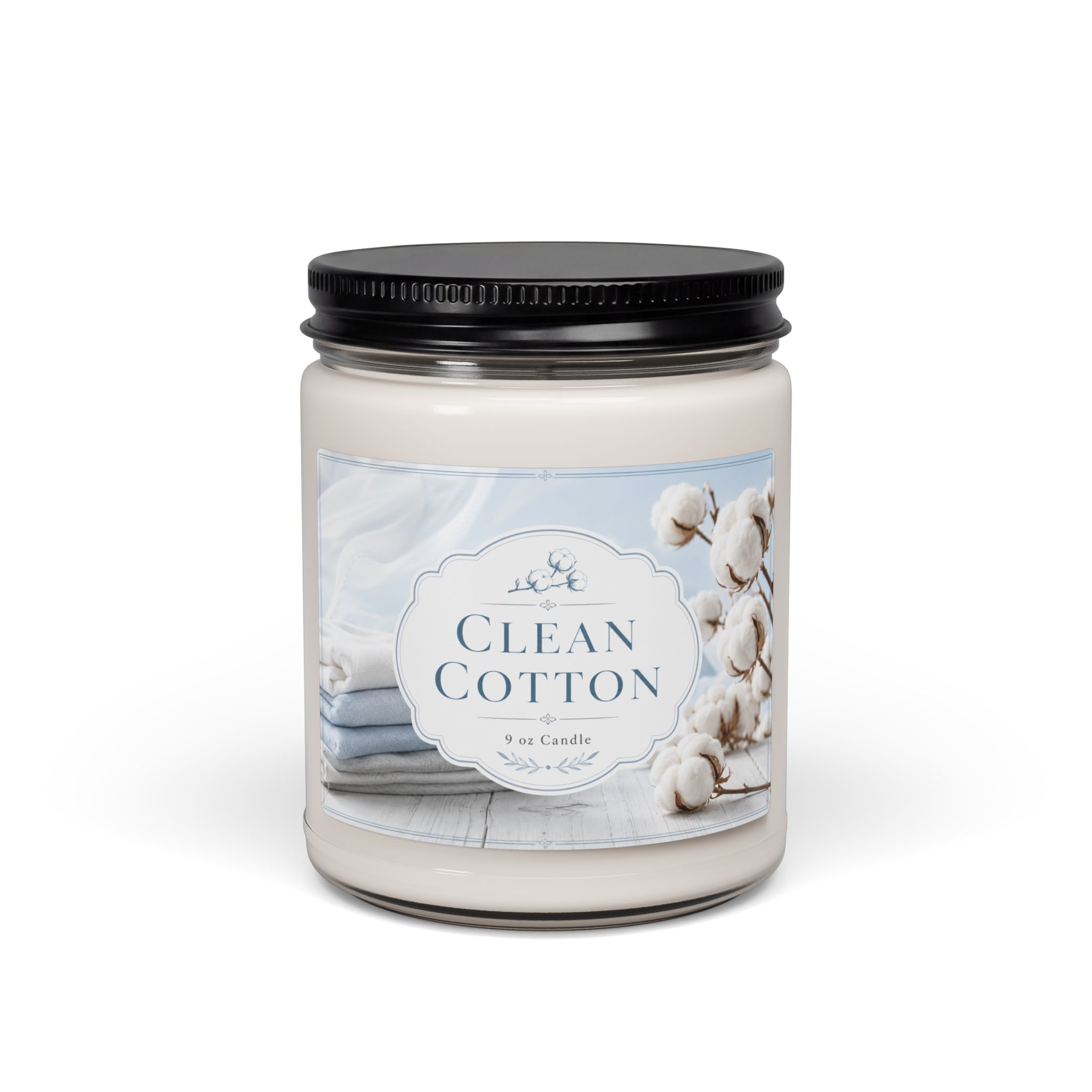 Clean Cotton 9 oz Soy Candle — Fresh Linen Scent