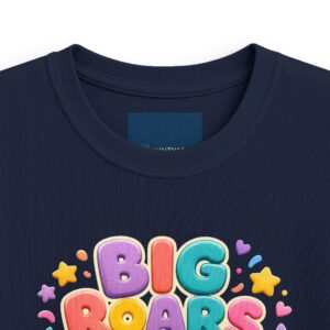 Kids Tee — "Big Roars, Kind Hearts" Cute Monster Graphic