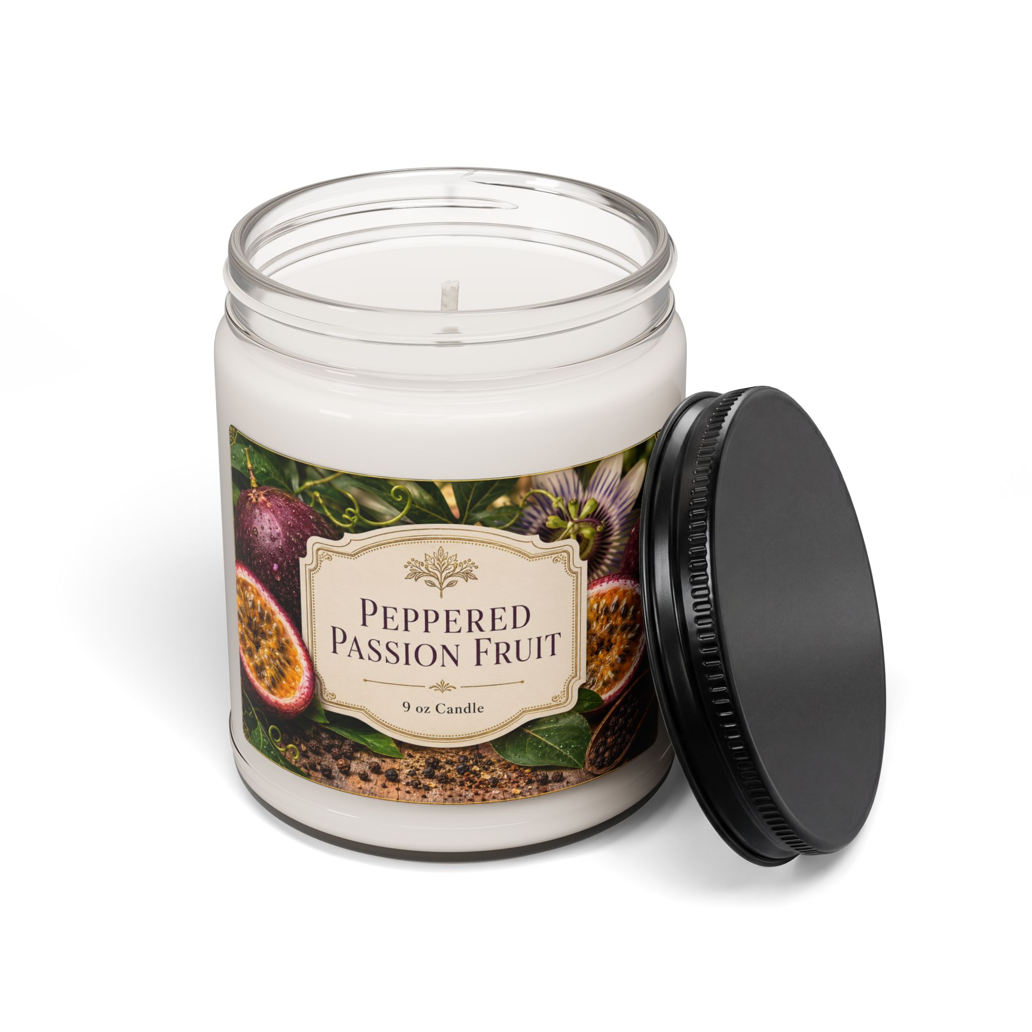 Peppered Passion Fruit Soy Candle — 9oz Scented Jar - Image 2